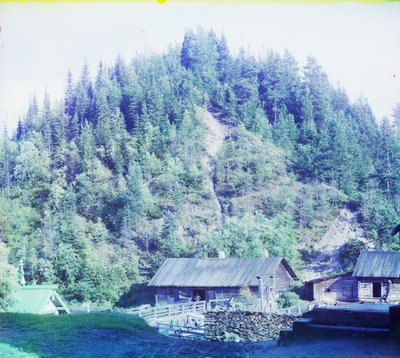 Saw Mill at Medvezhia Gora During Construction of the Murmansk Railway by Sergey Prokudin Gorsky